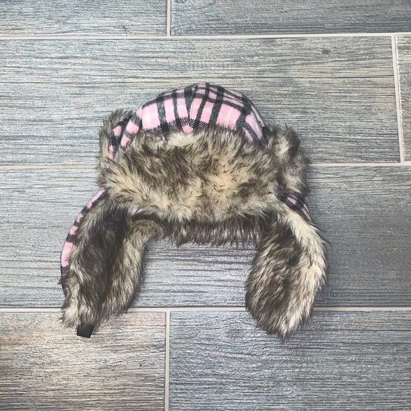 Accessories - Pink and Black Trapper Hat